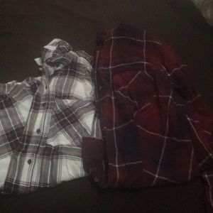 2 Garage Plaid shirts